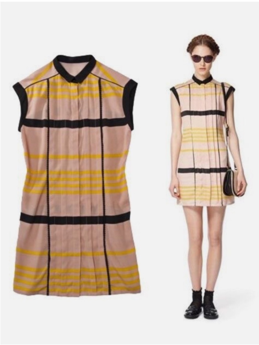 Jason Wu x Target Pink Dress with Yellow Stripes and Black